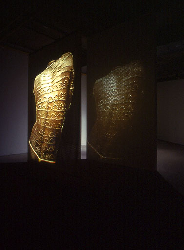 Patterns of Commitment, 1991, detail (projection on fabric screen)