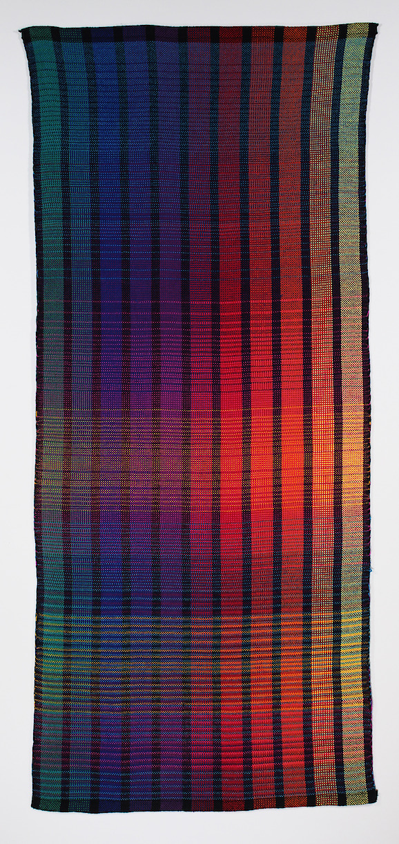 Cotton and Silk Colour Gamp #3, 2021, 15.5 x 35.75 in